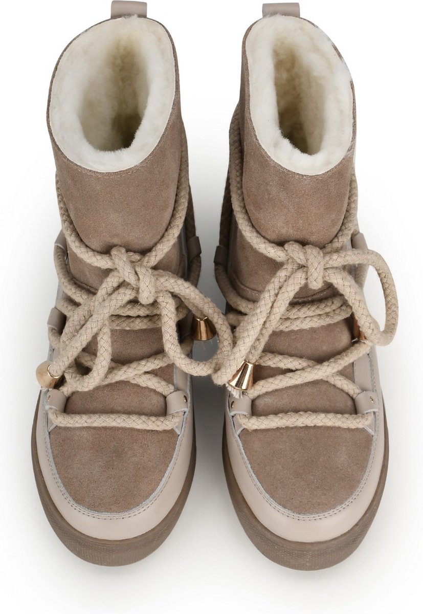 PS Poelman - maat 40 - MIA Dames Snowboots - Taupe