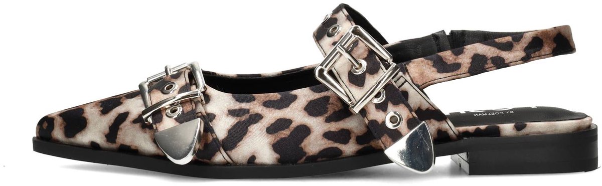 sandalen, 豹柄（leopard）, messing hardware, sleehakken, zolen rubber