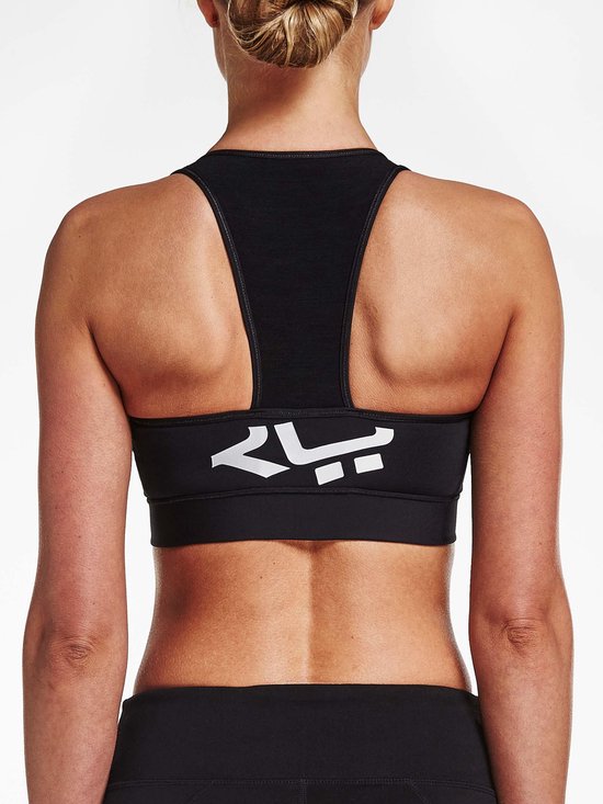 Rohnisch Zip Sports Bra Dames Sportbeha - Black - Maat XXL