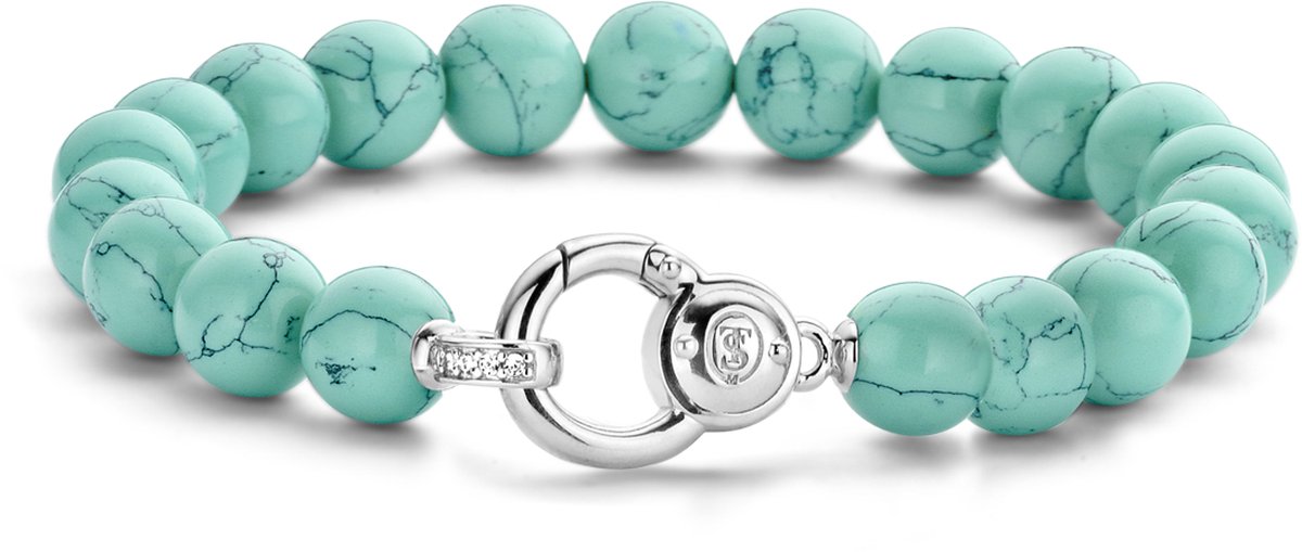 turquoise, beads, bracelet, klaspsluiting, steen