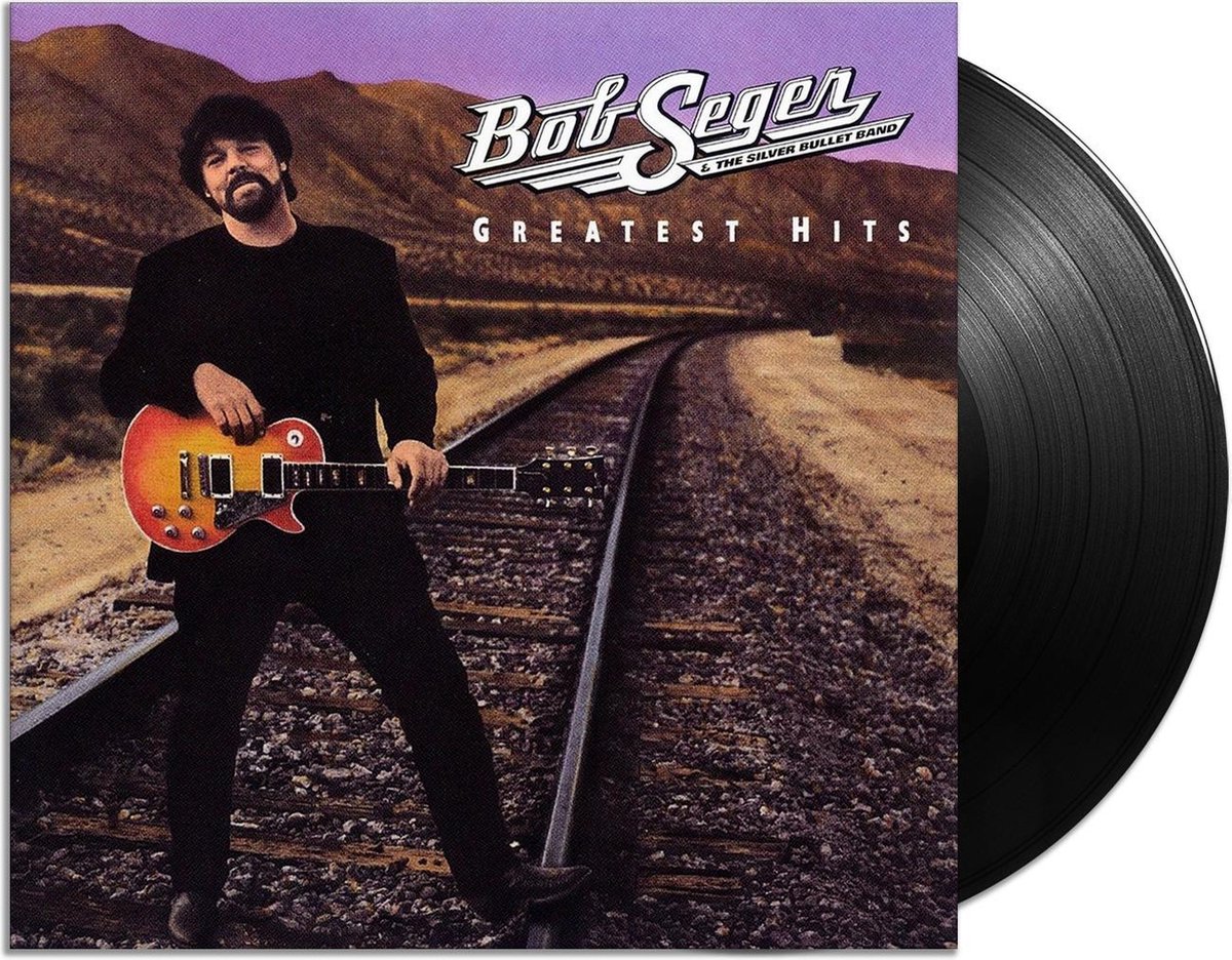 gitaar, vinyl, albumomslag, spoorweg, oranje gitaar