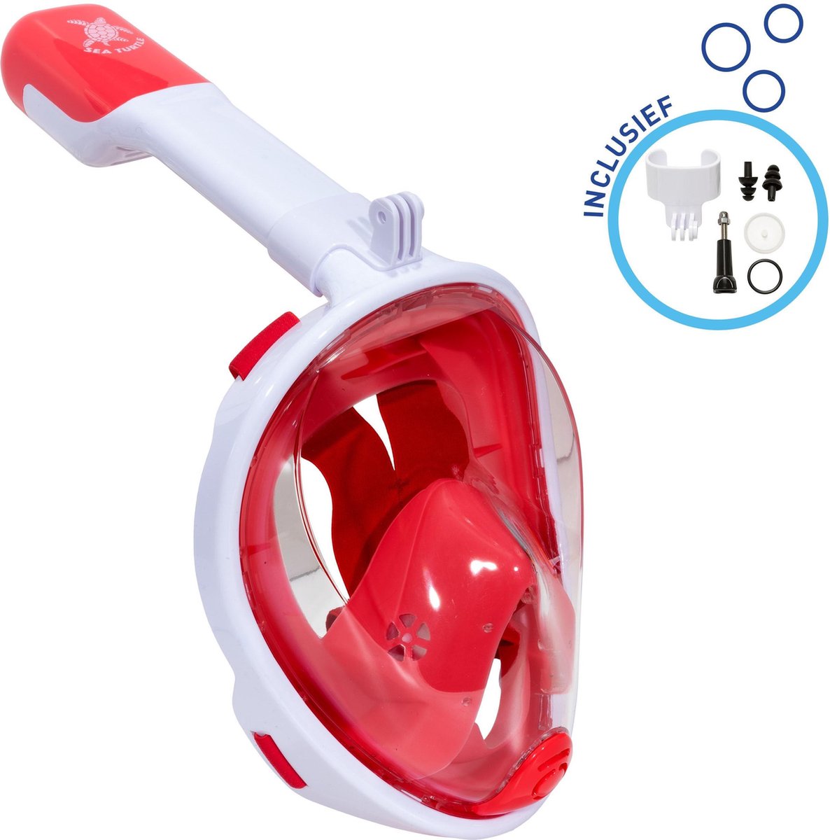 zwembril, duikgear, rood, duikmasker, set inclusief accessoires