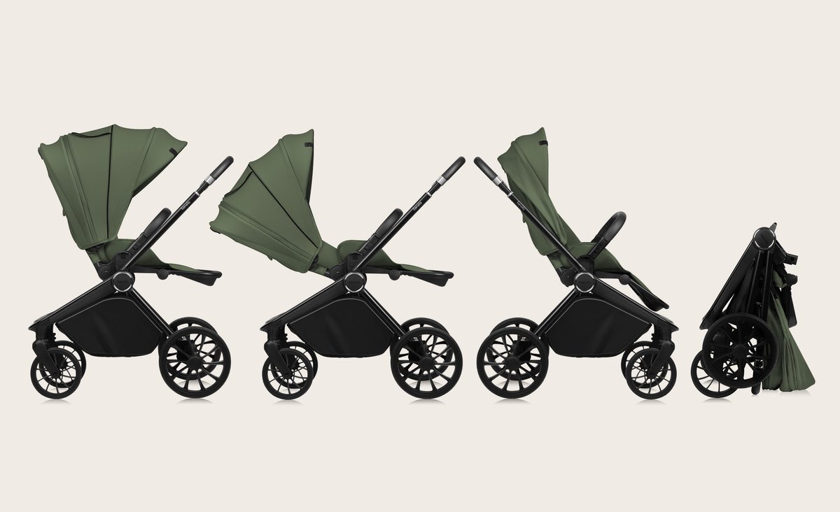 Lionelo Mika Plus Kinderwagen - All-Terrain Wielen - Lichtgewicht - Verstelbare Zitting - XXL Kap met UPF 50+ - Compact Opvouwbaar - Inclusief Accessoires
