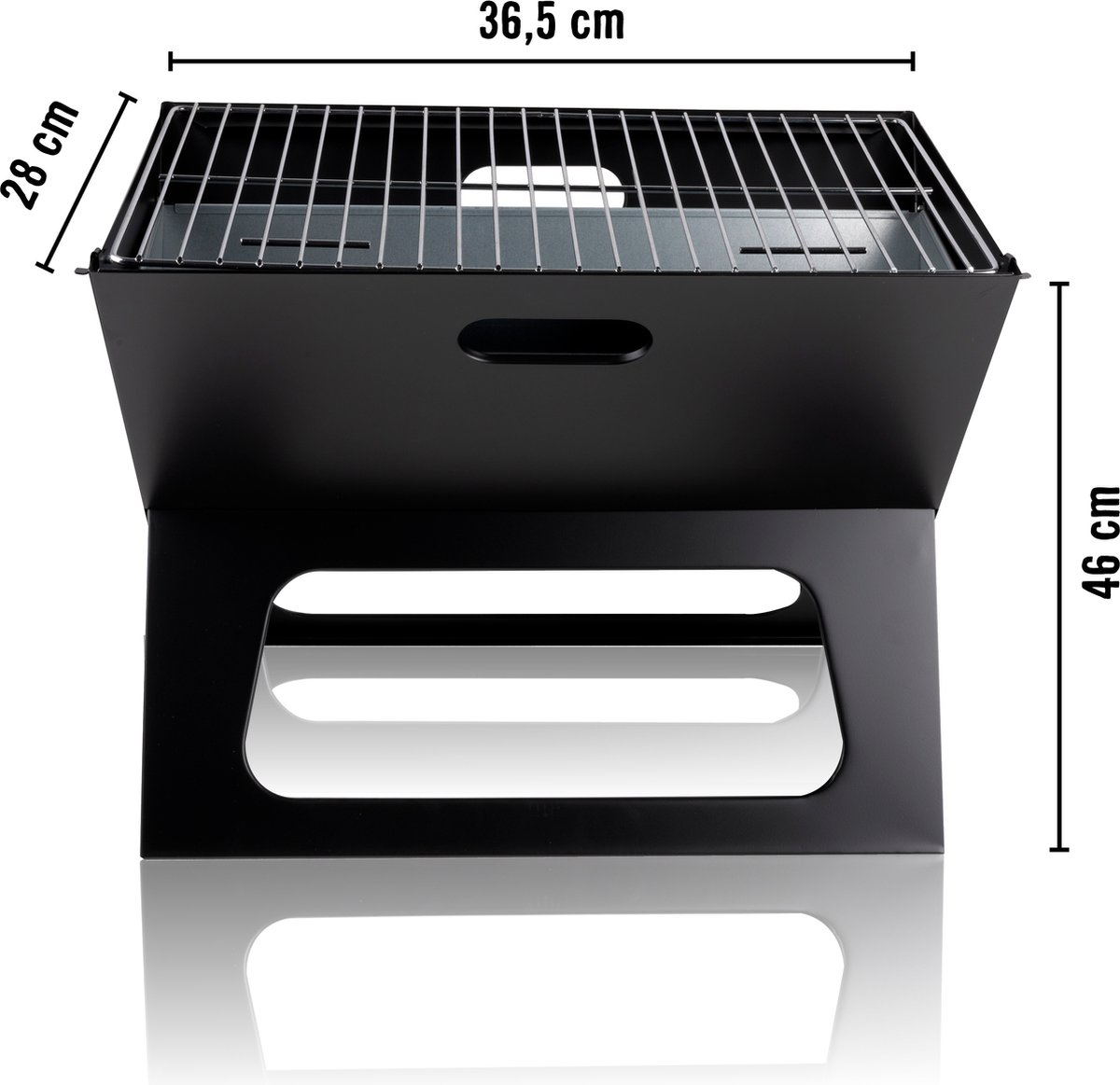 BBQ Collection Barbecue - BBQ - Draagbaar - Opvouwbaar - losse Vuurschaal en Grillrooster - Zwart