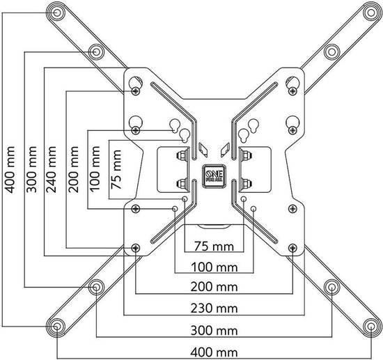 One For All WM2441 Wallmount Smart Turn 90 32-65"