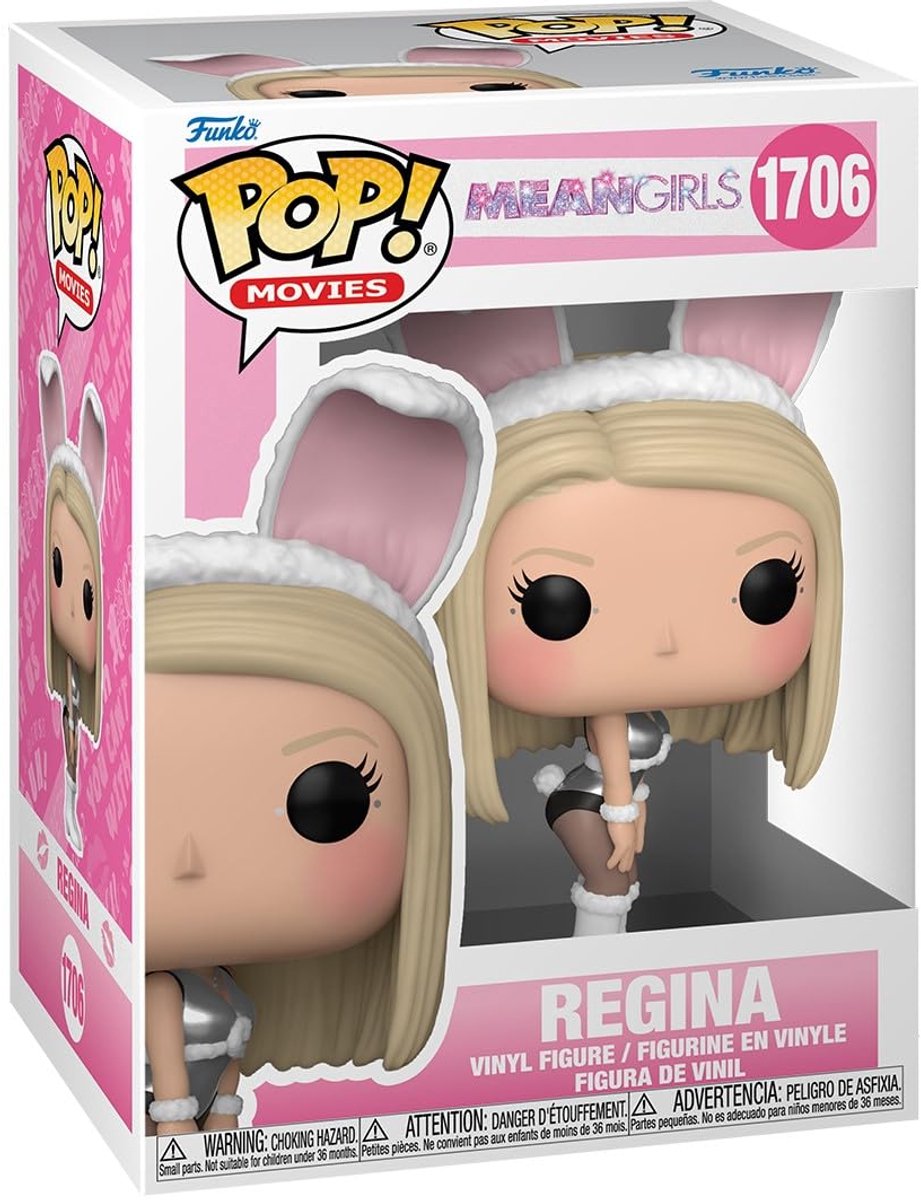 vinyl figure, Regina, Mean Girls, pink packaging, bunny ears