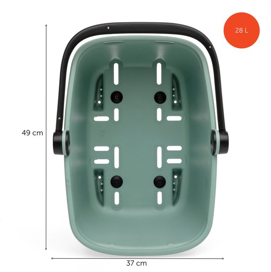 New Looxs Clipper - Fietsmand voor Honden - Voor MIK bagagedrager - Hondenmand Fiets Achter - Geschikt voor Elektrische Fietsen - Groen