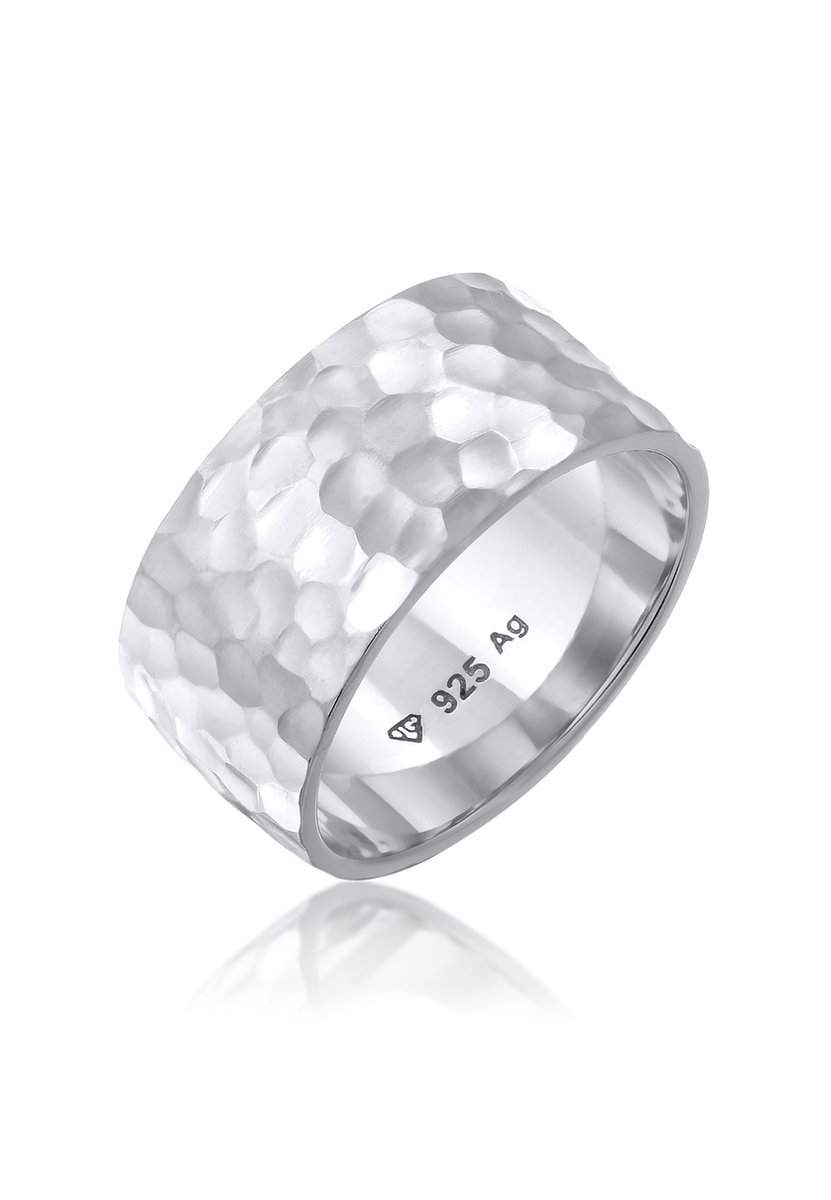 ring, zilver, gehamerde, textuur, 925 Ag