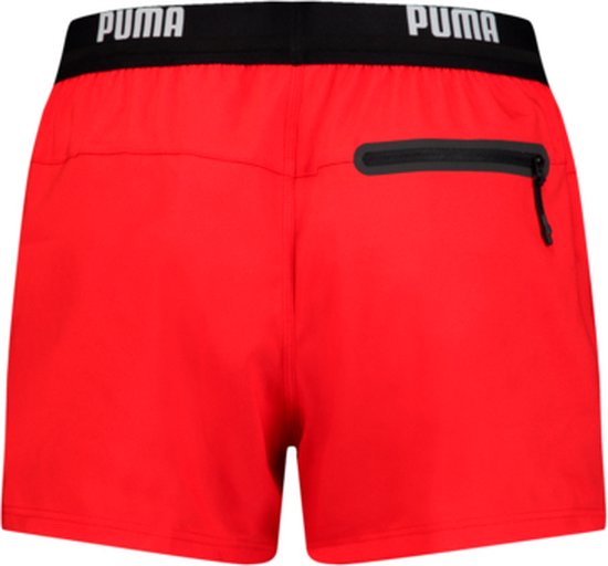 PUMA - Maat L - Swim Logo Short Heren Zwembroek - rood