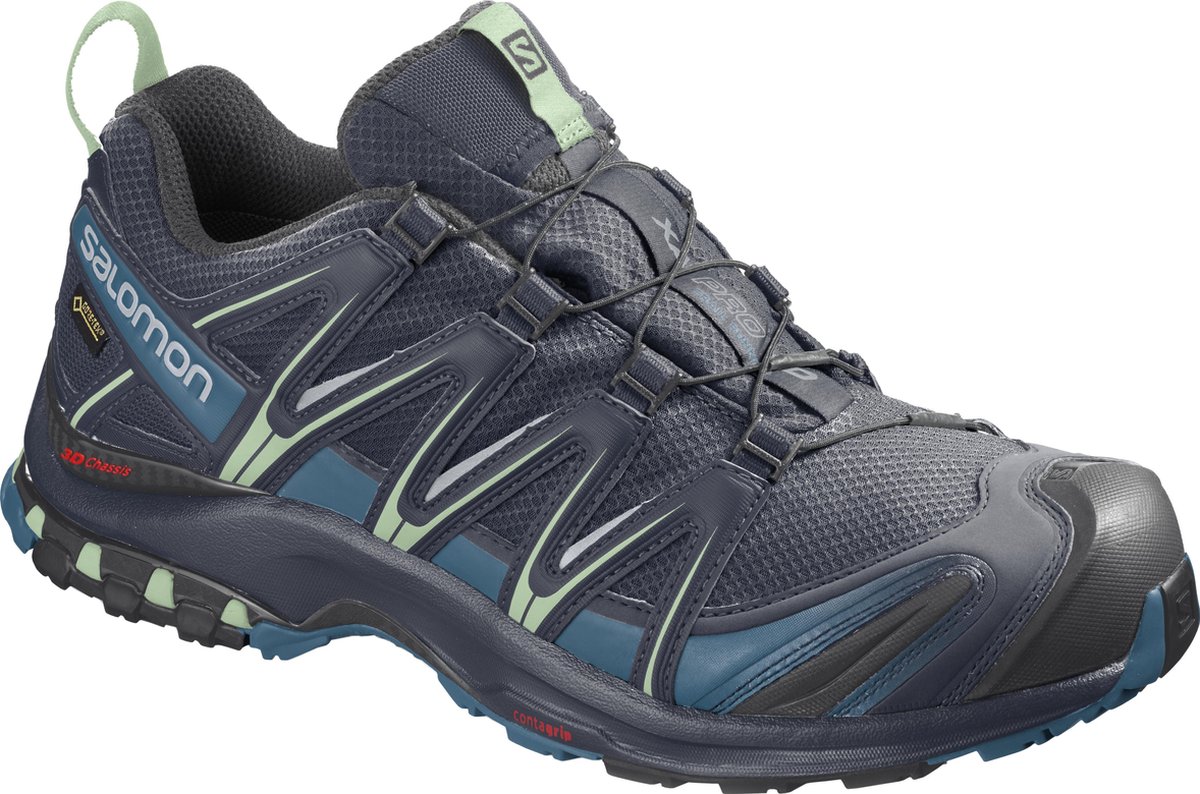 wandelschoen, hoge grip, mesh bovenwerk, neon accenten, antislip zool
