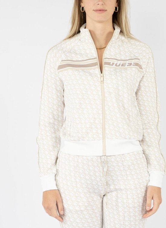 Guess Maat S  Brianna Zip Jacket Dames Vest - Beige
