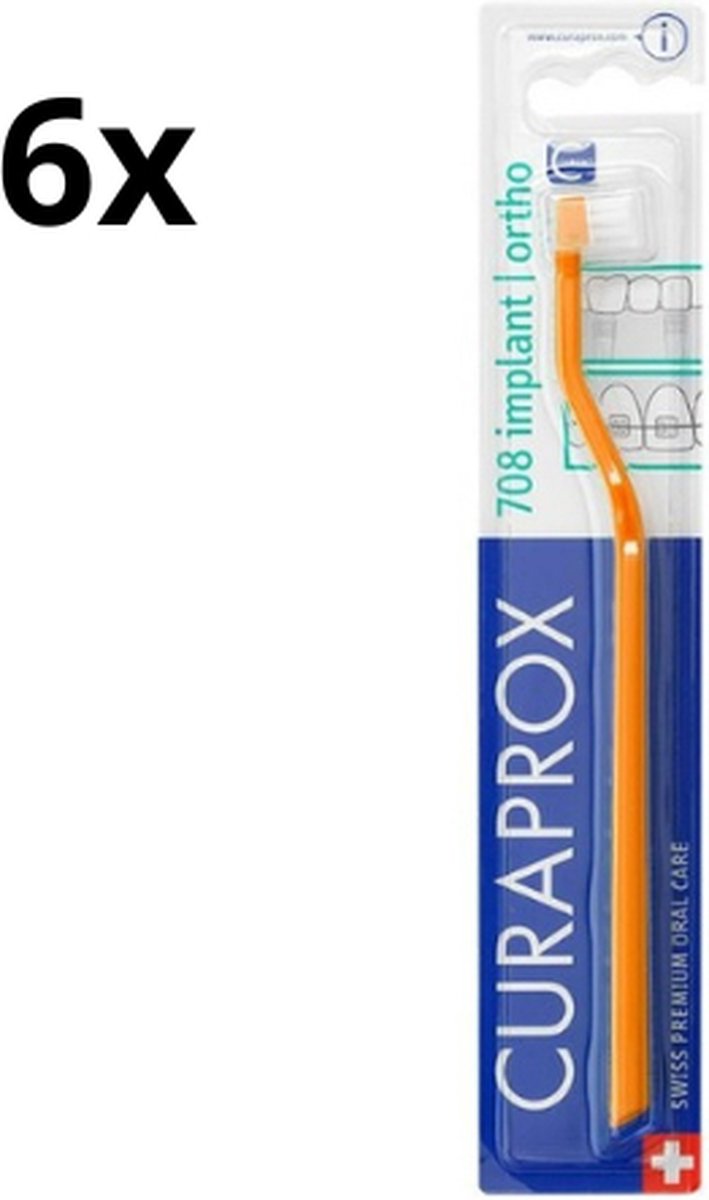 Curaprox CS 708 Implantaat Tandenborstel - Voordeelverpakking 6 stuks Penseel, Apparaat, Hulpmiddel, Tandenborstel