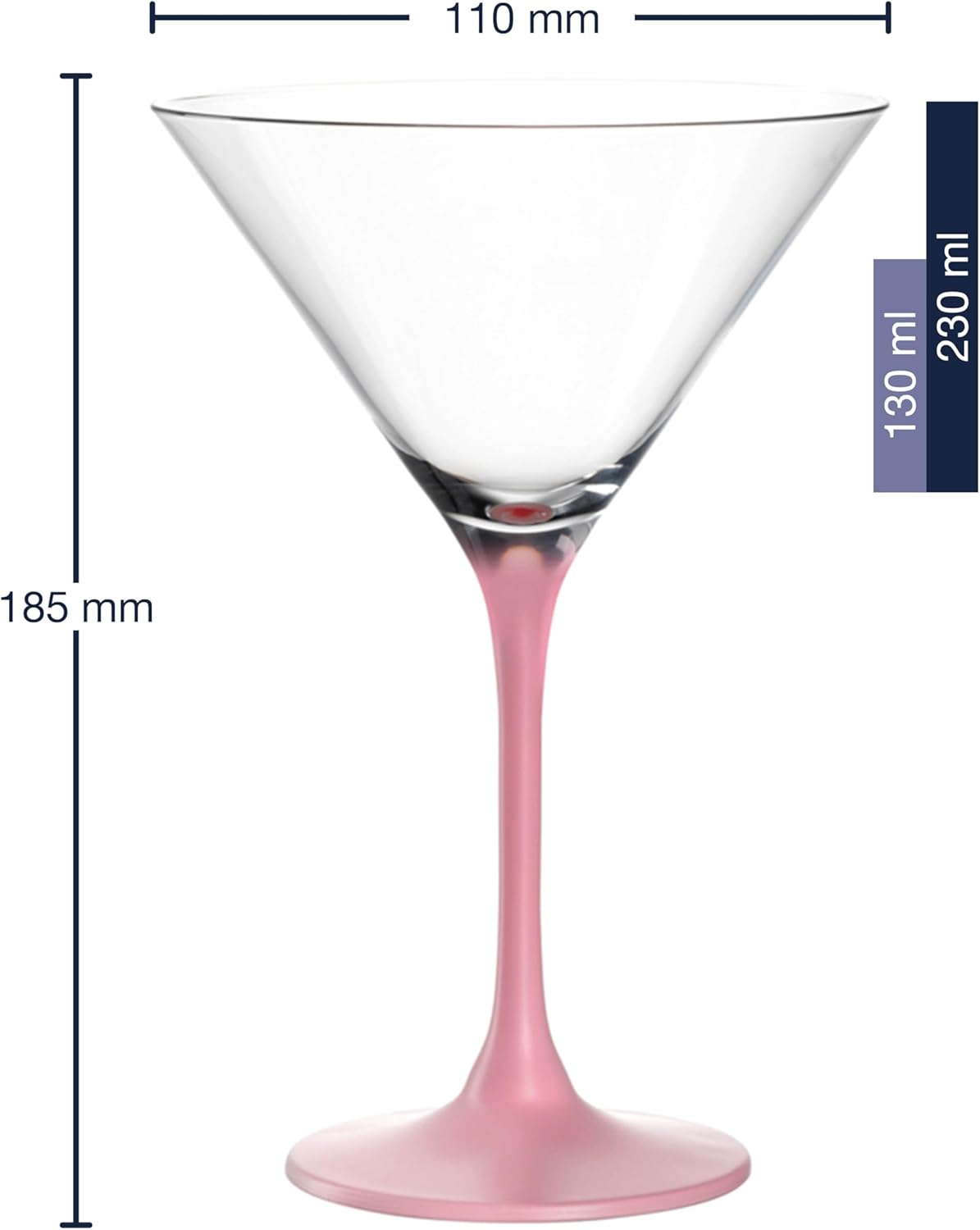 DGMoutlet-nl-LEONARDO-Cocktailglas-BRERA-2 LEONARDO Cocktailglas BRERA, 230 ml, gekleurd assorti, cocktailkom, 6-delig set