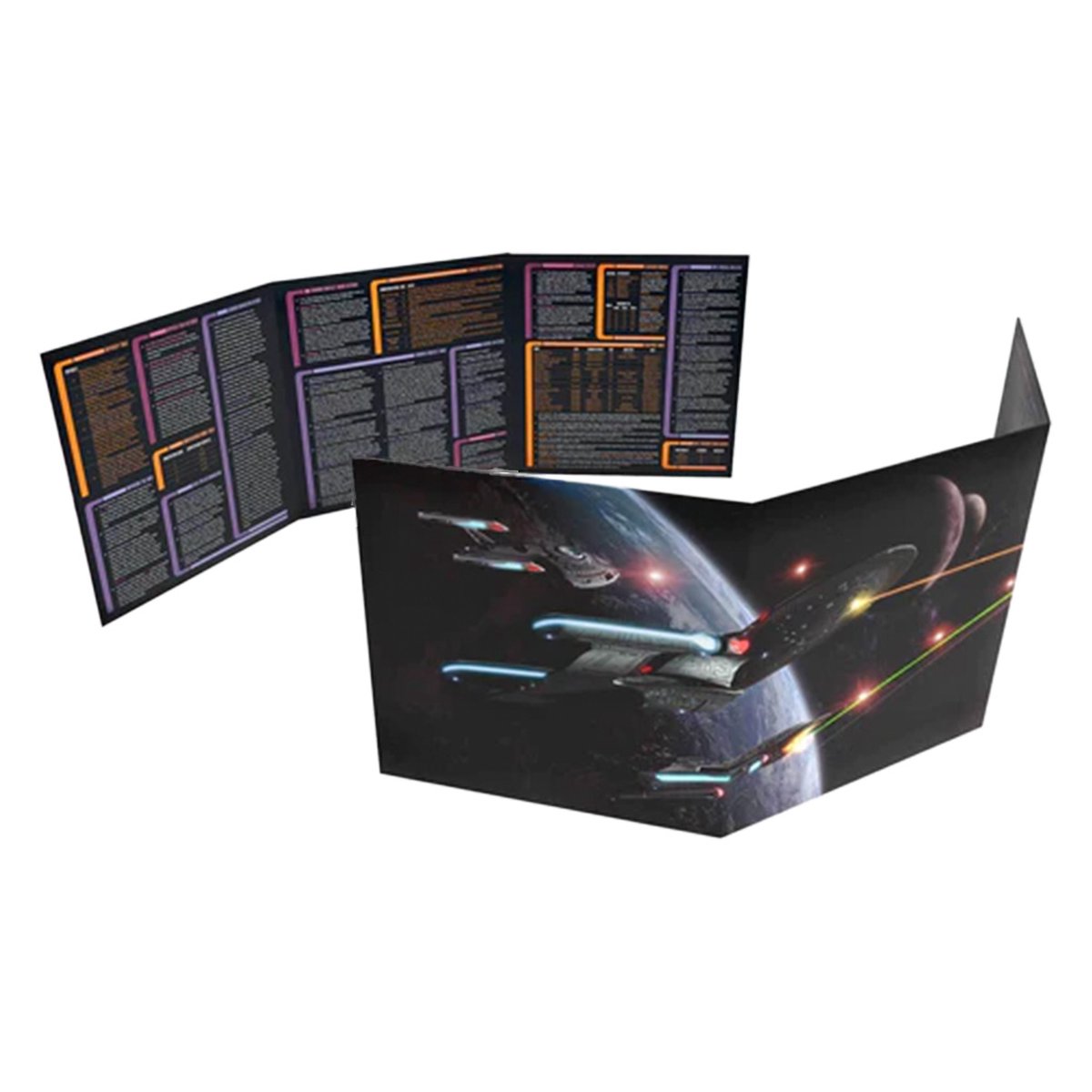 poster, folded poster, space scene, spaceships, starfield