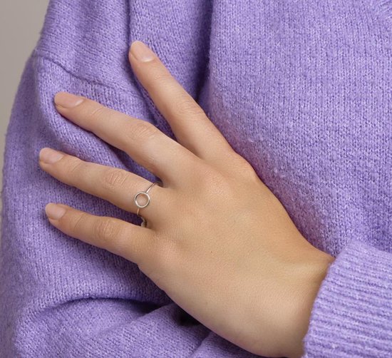 The Jewelry Collection - Ring Cirkel - Zilver - Maat 16.50