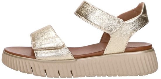 sandalen, platistisch, glanzend, perforatie?, sleehak?