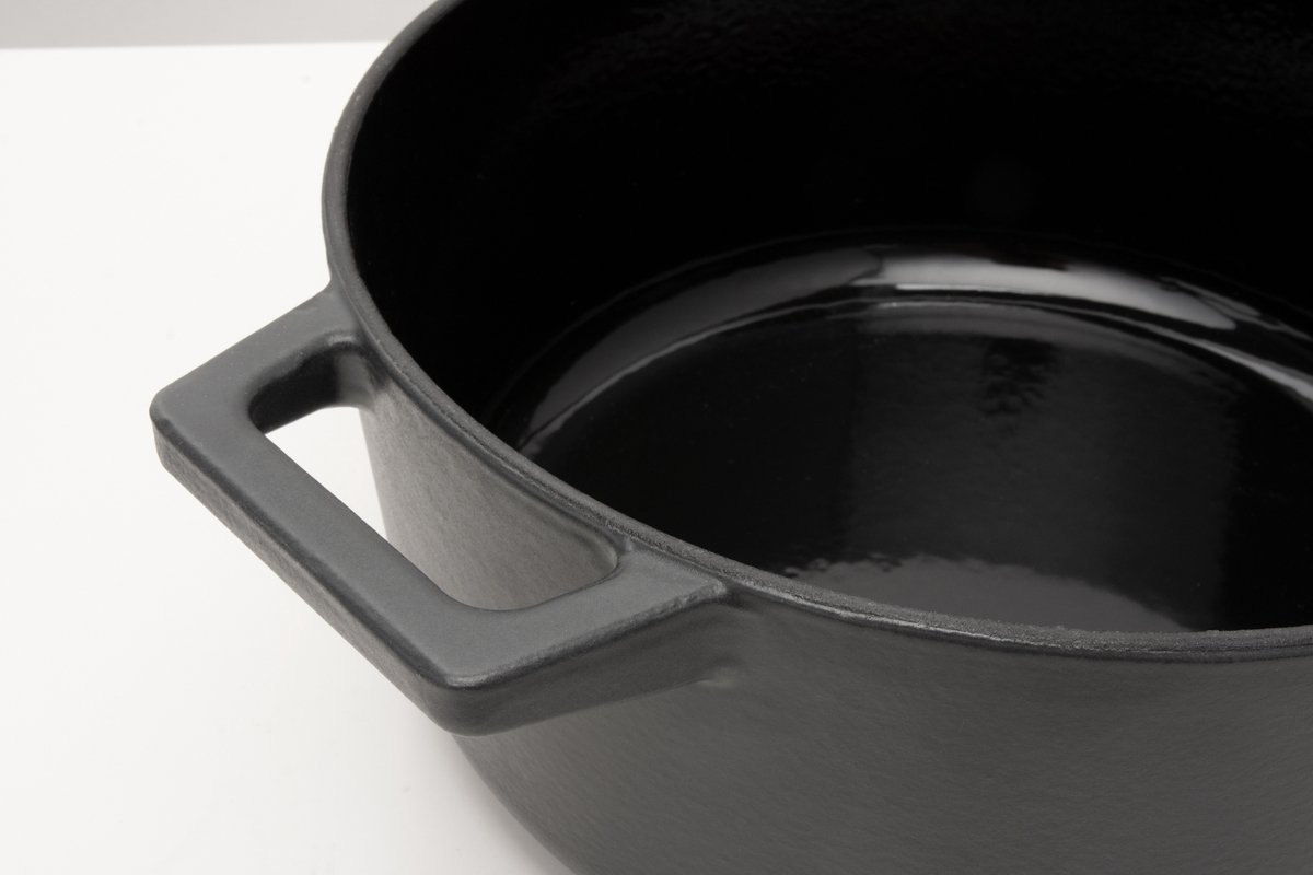 Boretti - Solido Dutch Oven 26 cm - braadpan - gietijzer - zwart - 5.8 Liter