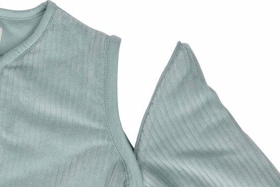 Jollein Baby Slaapzak Winter Met Afritsbare Mouw - Rond - Rib Sea Green - Winterslaapzak