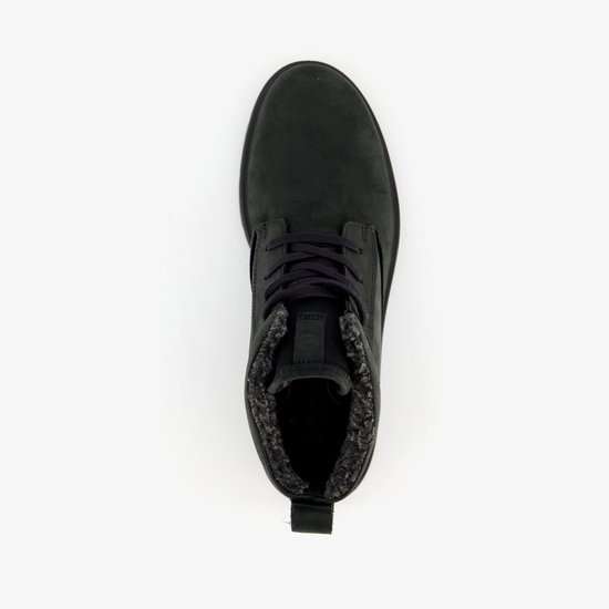 boots, antraciet, lamsleren, warme voering, laced boot