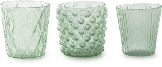 Camps Bay Votives green S/3