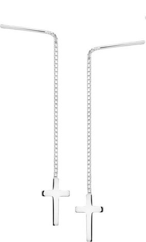 The Jewelry Collection - Zilver Dames Doortrekoorbellen - 65 mm