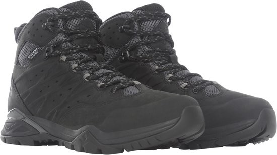 hike boots, black boots, mid-ankle, sturdy sole, lace-up boots