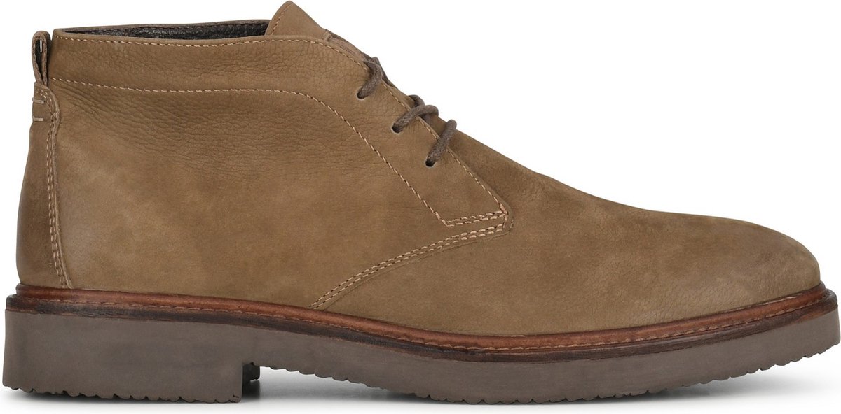PS Poelman - maat 43- HUDSON Heren Hoge Veter Schoenen - Donker Taupe
