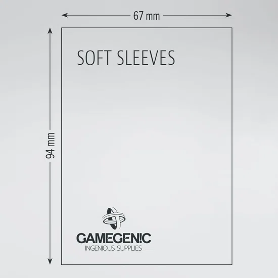 Gamegenic - Soft Sleeves - Clear (100 Sleeves)