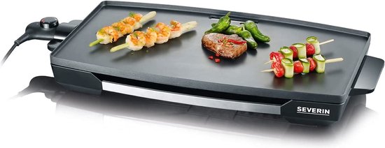 Severin KG 2397 Tafelgrill - Teppanyaki bakplaat - Antiaanbaklaag - 2200 Watt - Uitneembare vetopvangbak
