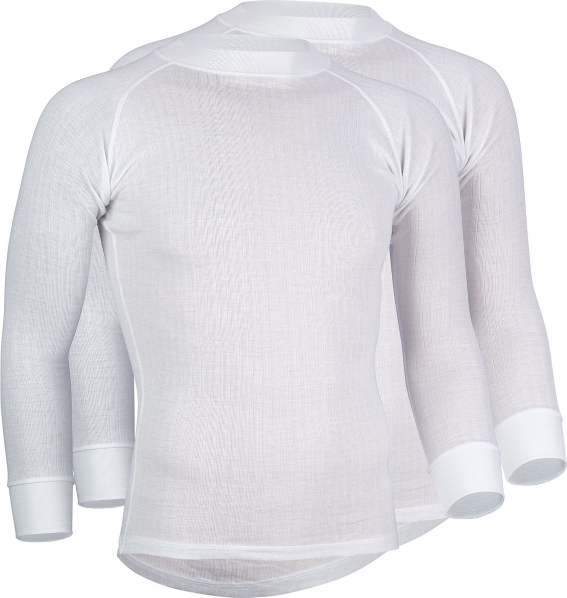 Avento - Maat M - Thermoshirt Lange Mouw - Heren - 2-Pack - Wit