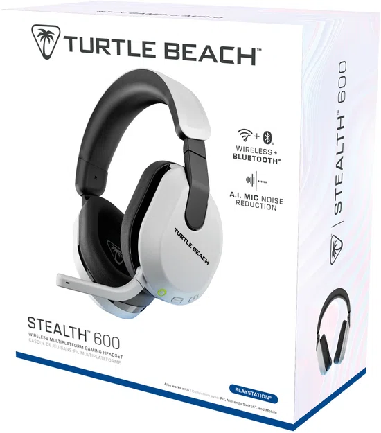 Turtle Beach Stealth 600p Gen 3 – Draadloze Gaming Headset – PS5, PS4, PC & Switch – Wit