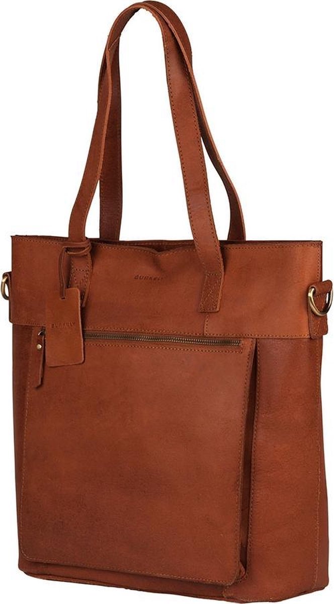 BURKELY Vintage Jade shopper - 14 inch - Cognac