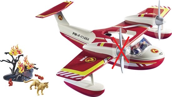 PLAYMOBIL Action Heroes Brandweervliegtuig met blusfunctie - 71463
