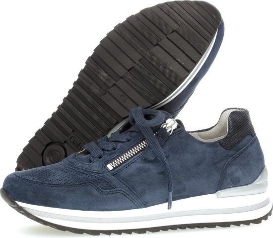 Gabor Sneaker 46.528.26 - maat 38.5 - River Marine Blauw Suède