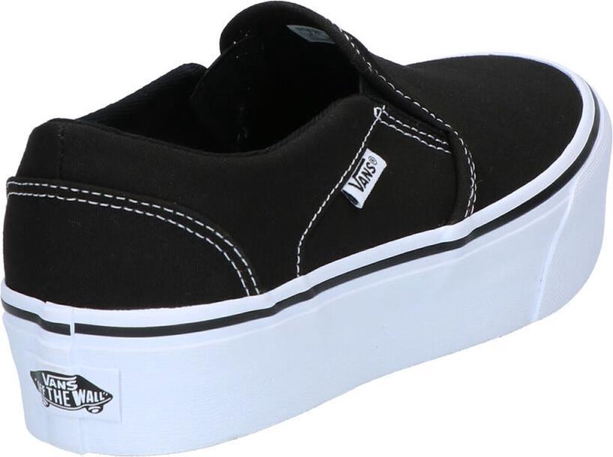 Vans - Maat 39 - Asher Platform Canvas Dames Sneakers - Black