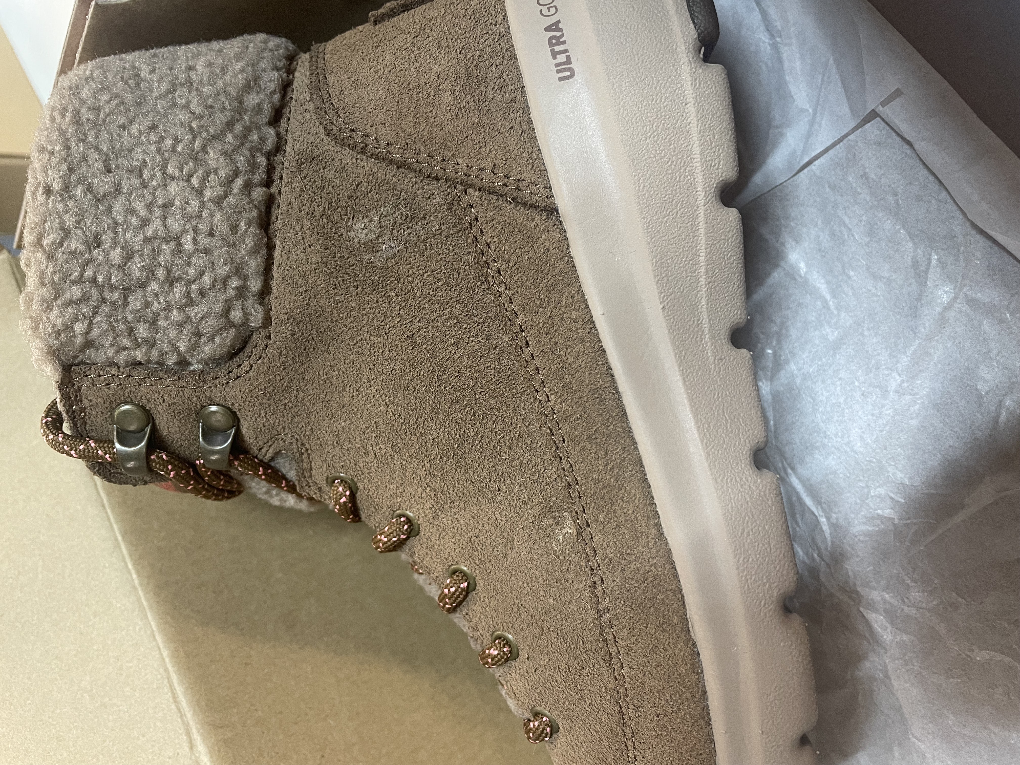 Skechers Glacial Ultra - maat 37 - Woodlands Dames Laarzen - Bruin