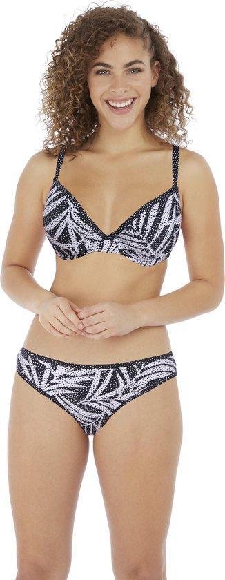 Freya - Maat 70E - GEMINI PALM UW Moulded Plunge Bikini Top - MONOCHROME - Vrouwen