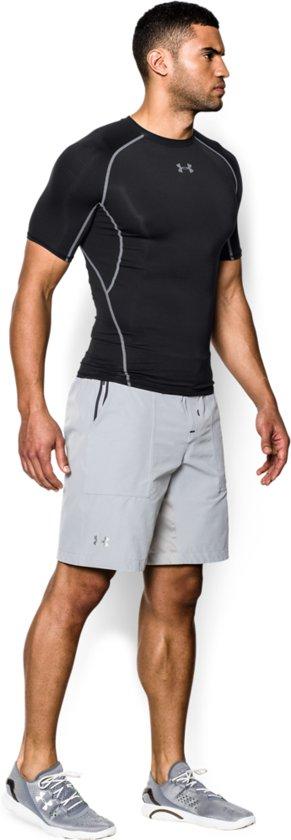 Under Armour  - Maat M - HG Armour SS Heren Sportshirt - Zwart