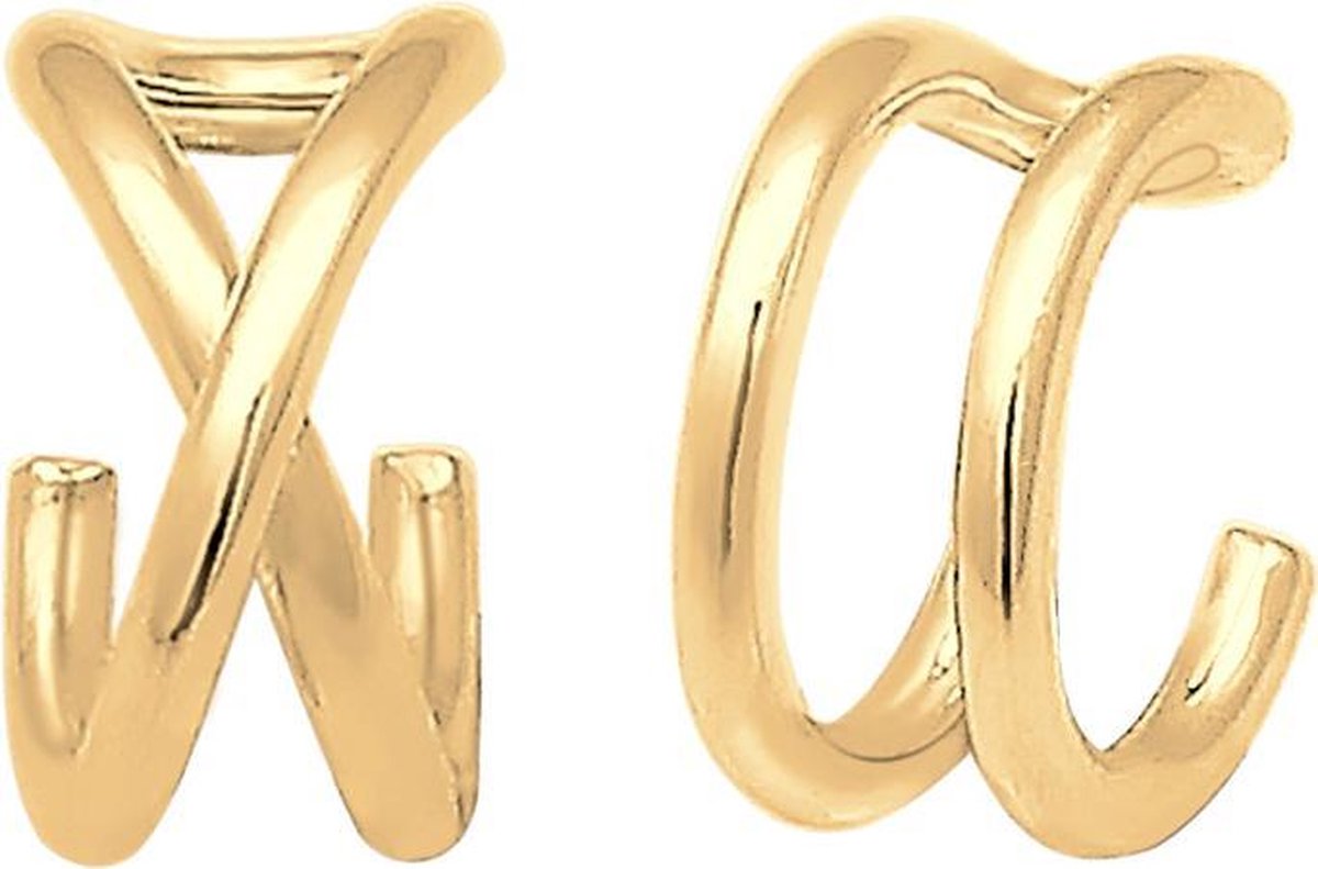 letter N, letter W, gold, gold-tone, hoop pair