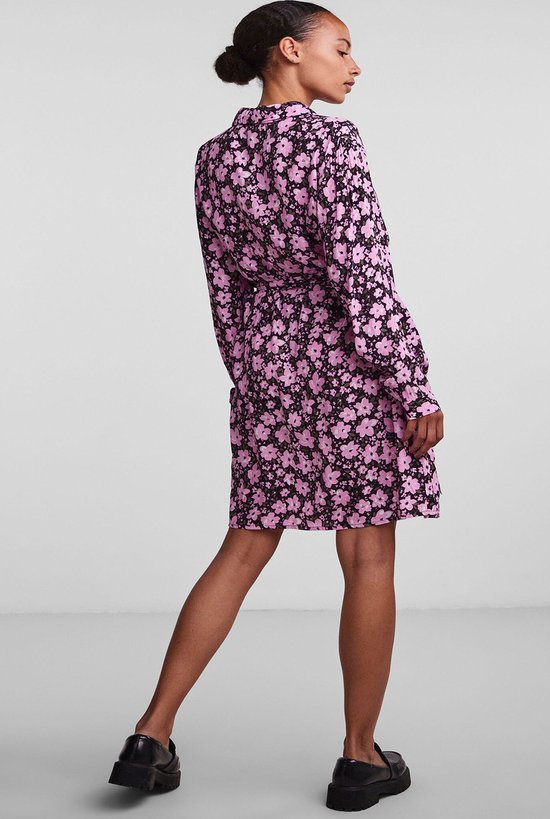 PIECES - Maat 50 - PCATHENA LS SHIRT DRESS QX BC Dames Jurk