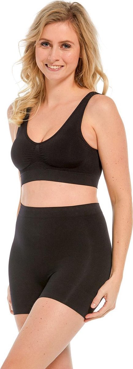 bh, black, sports-bra, shapewear, high-waist-shorts