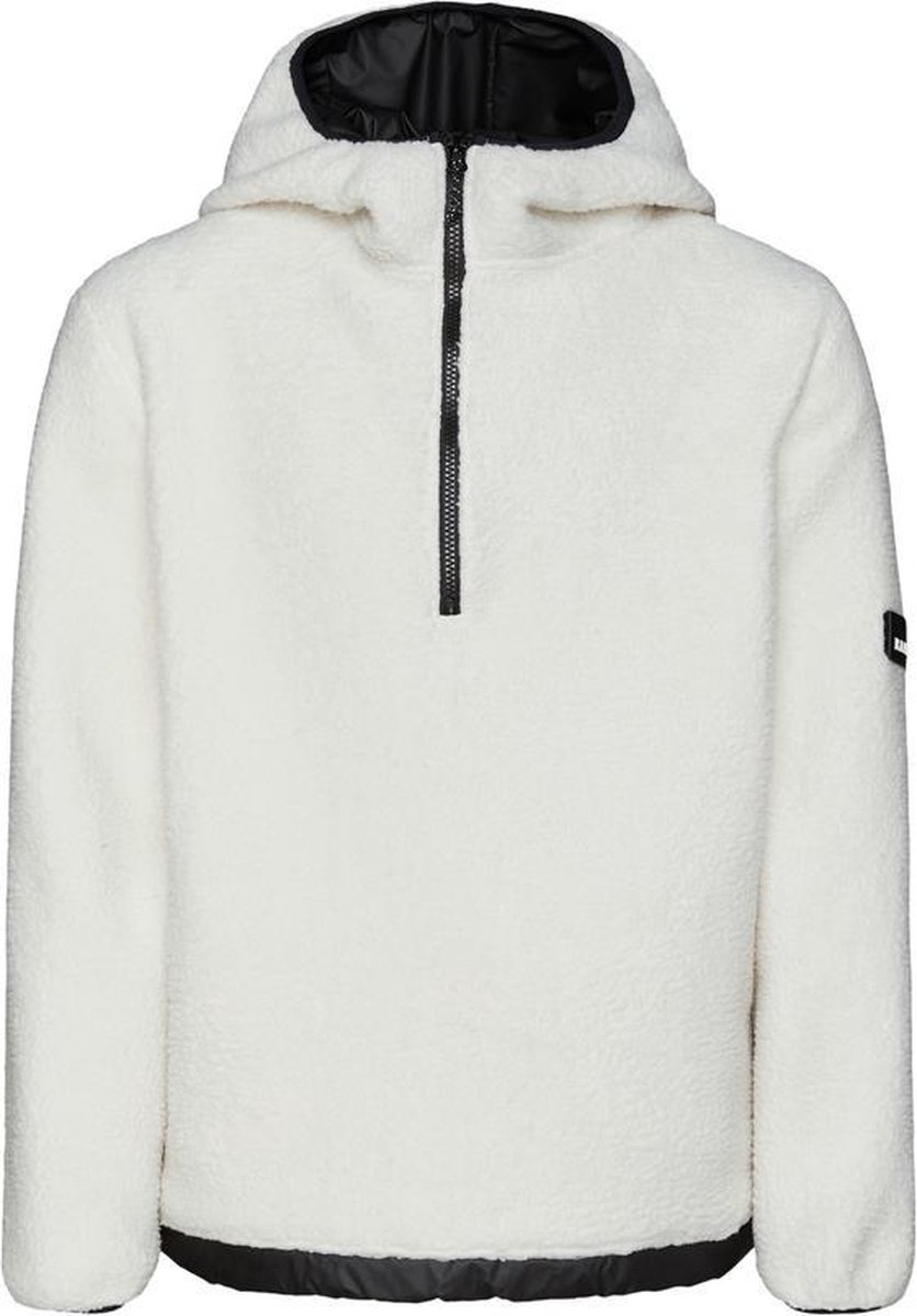 Rains - Maat XS/S - Fleece Pullover Hoodie - Off White - Unisex