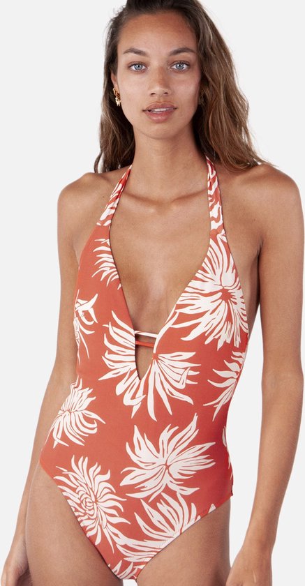Barts Maat 42  Deltia Halter One Piece rust Dames Badpak