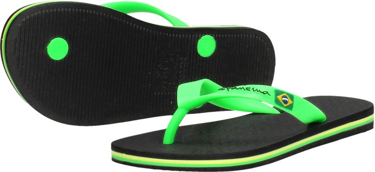Ipanema - Maat 27/28 - Classic Brasil Kids Slippers - Green/Yellow