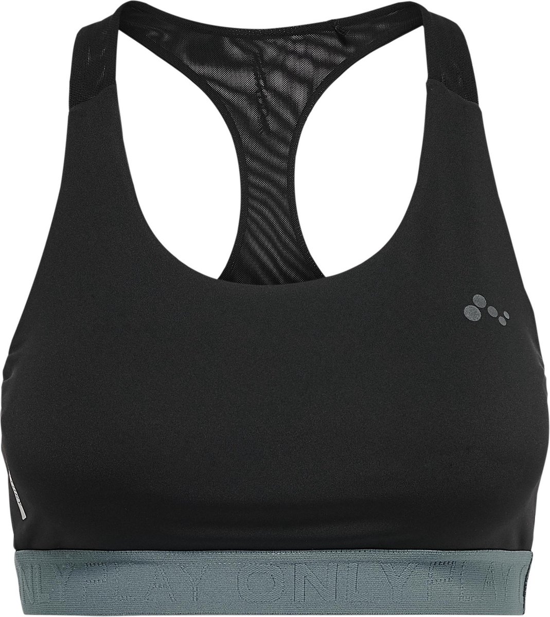 sport-bh, zwart-top, crop-top, mesh-achterkant, elastische-band