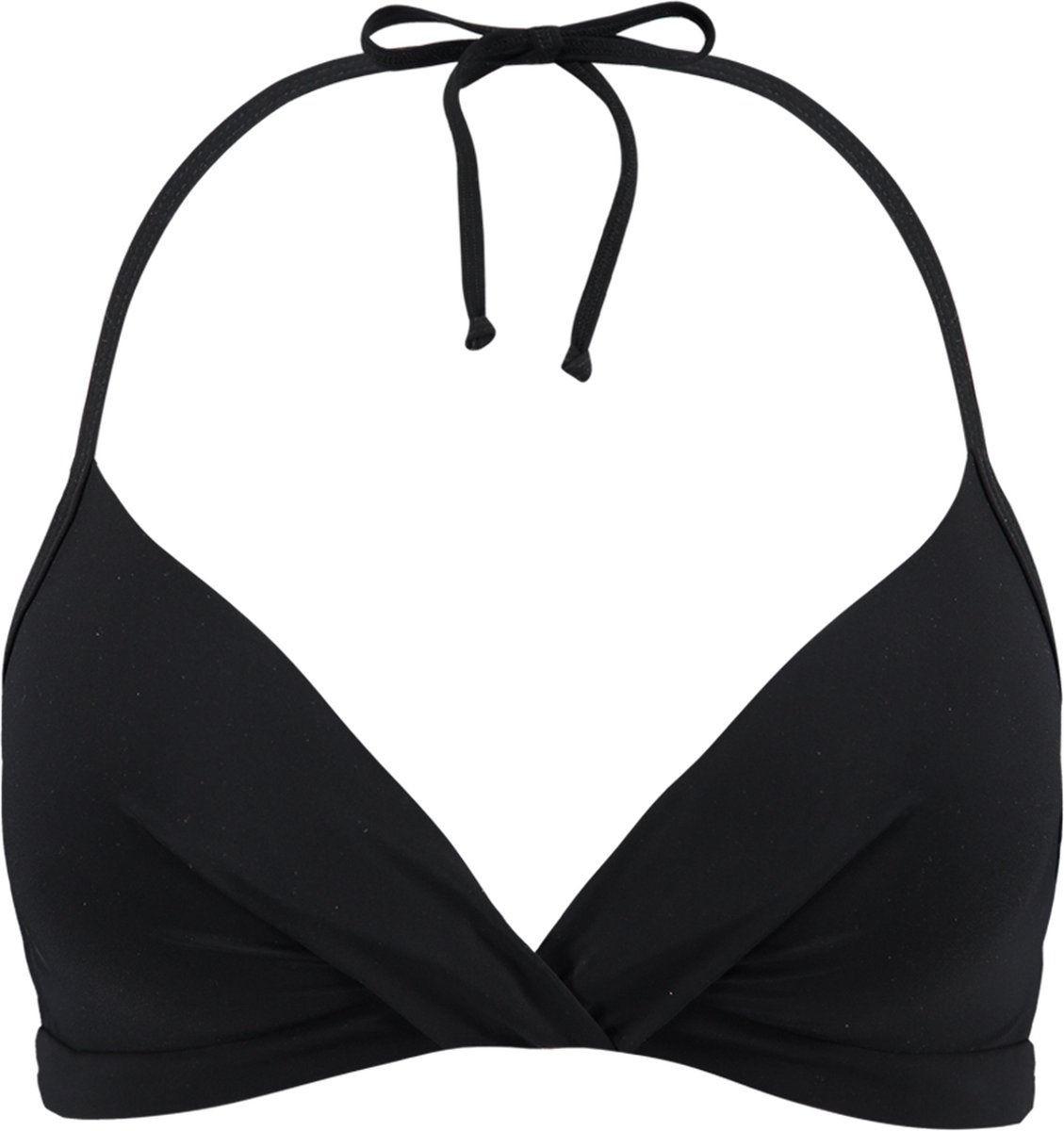 bikini top, triangle top, black, swimsuit, halter neck