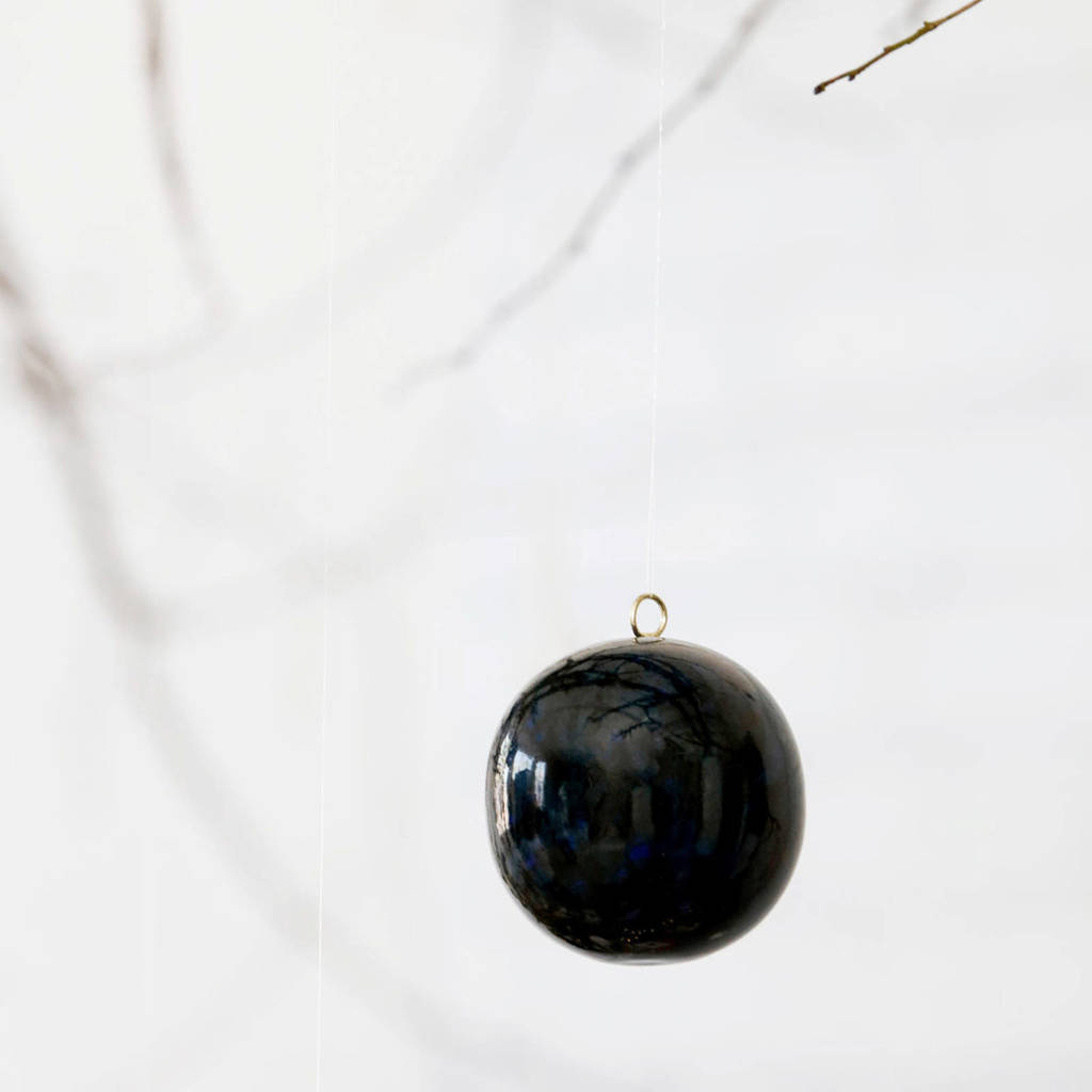 House Doctor kerstbal blauw (6 cm)