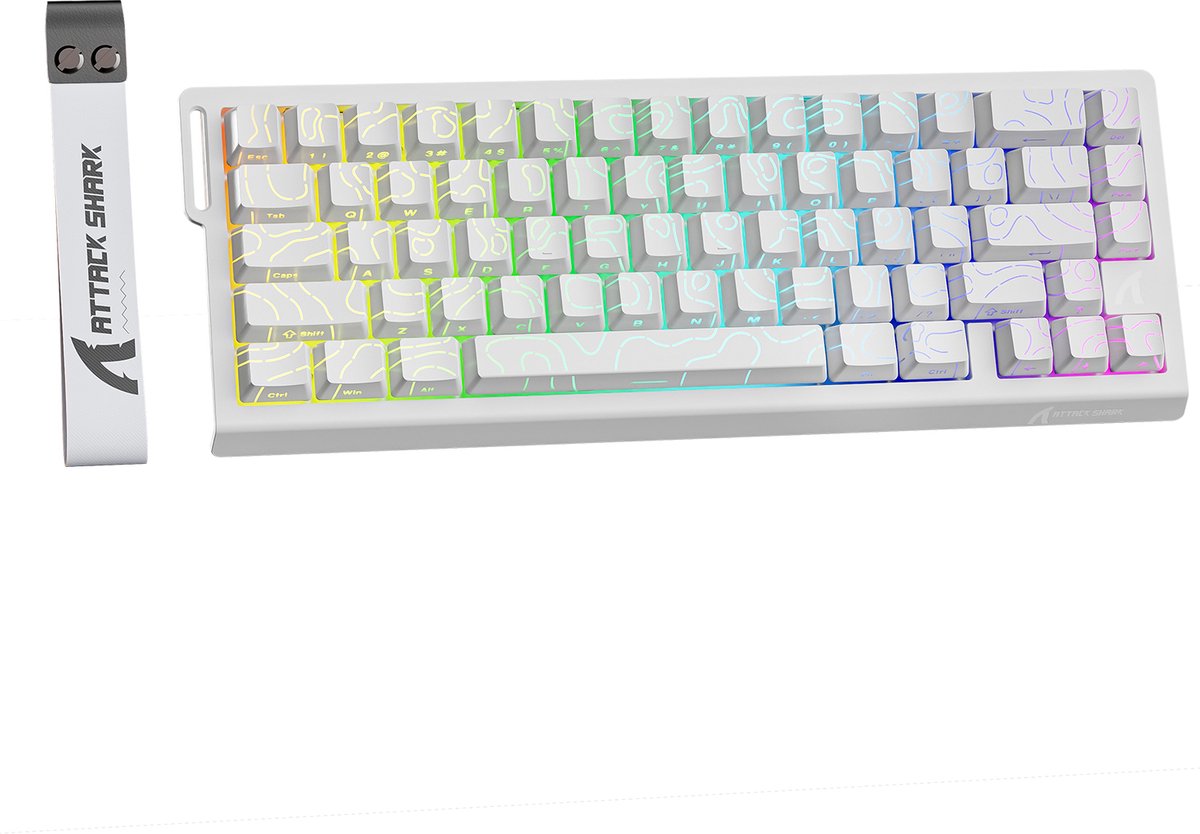 ATTACK SHARK - Gaming - PBT - RGB - Side Printed