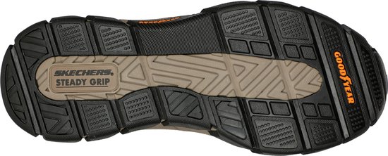 Skechers Respected - maat 44 - Elgin - Heren Instappers - Kastanjebruin