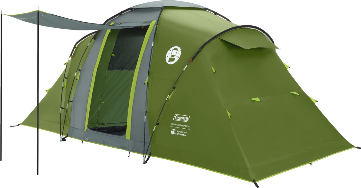 Coleman Spruce Falls 4 Blackout familietent – 4 persoons tent – verduisterend – waterdicht - groen